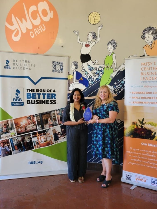 Dr. Suma Metla accepts Better Business Bureau's Spark Award in 2024