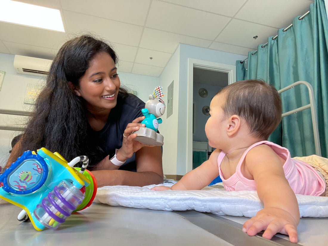 baby in pediatric physical therapy