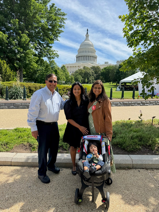 Dr. Suma Metla and her family at the White House in Washington D.C.