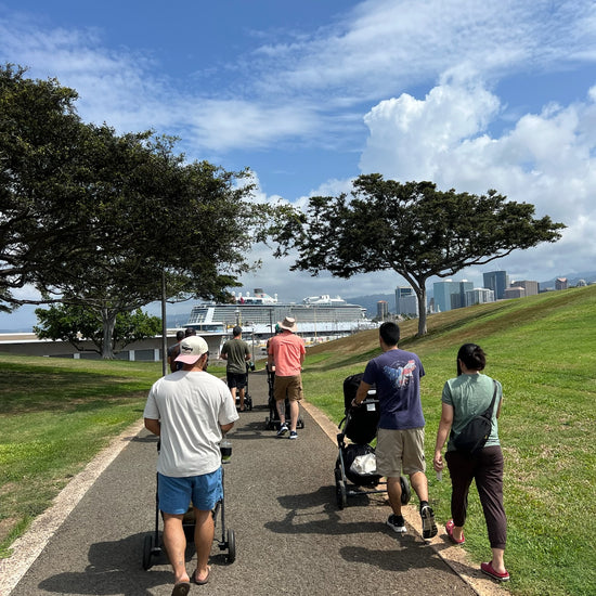 Oahu dad walk with coco moon Hawaii 